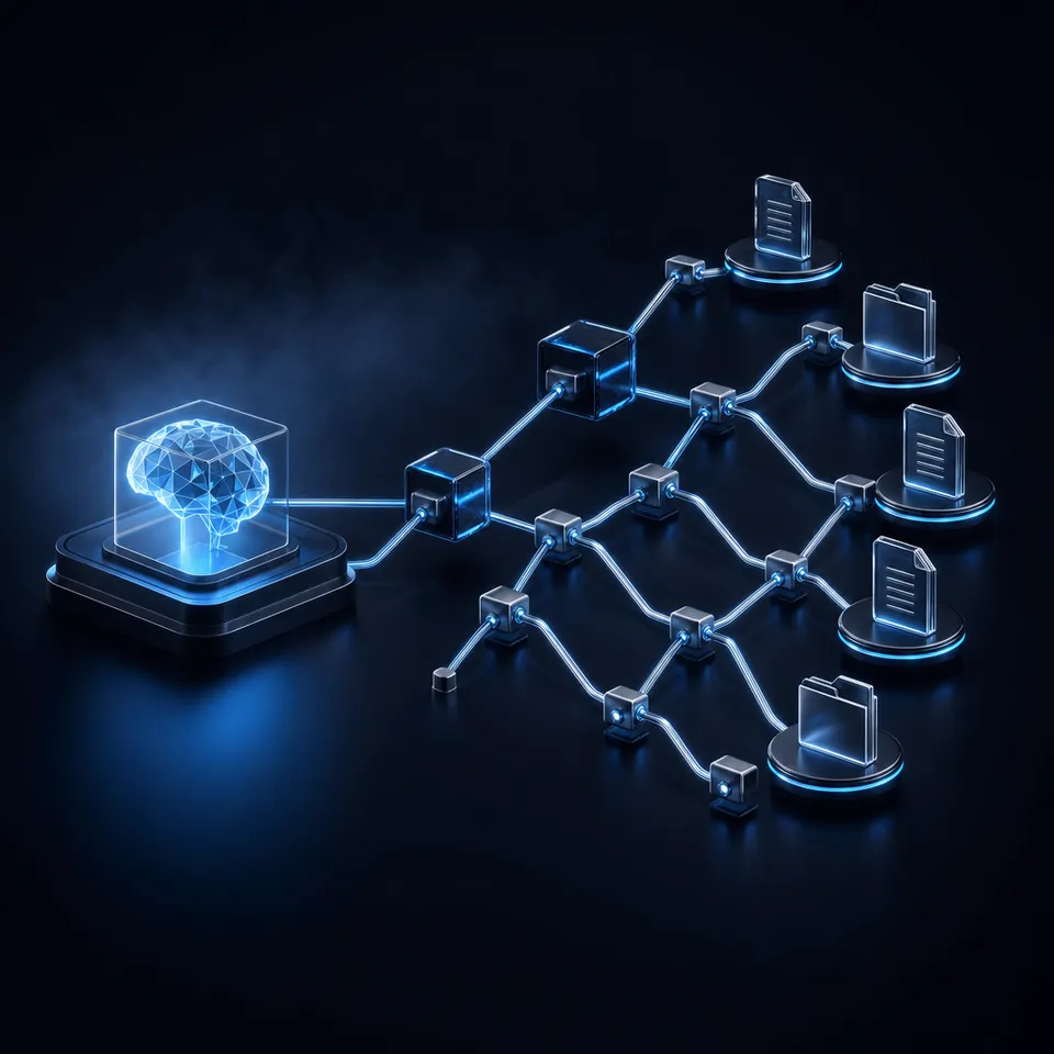 AI agent workspace showing autonomous task coordination and file sharing