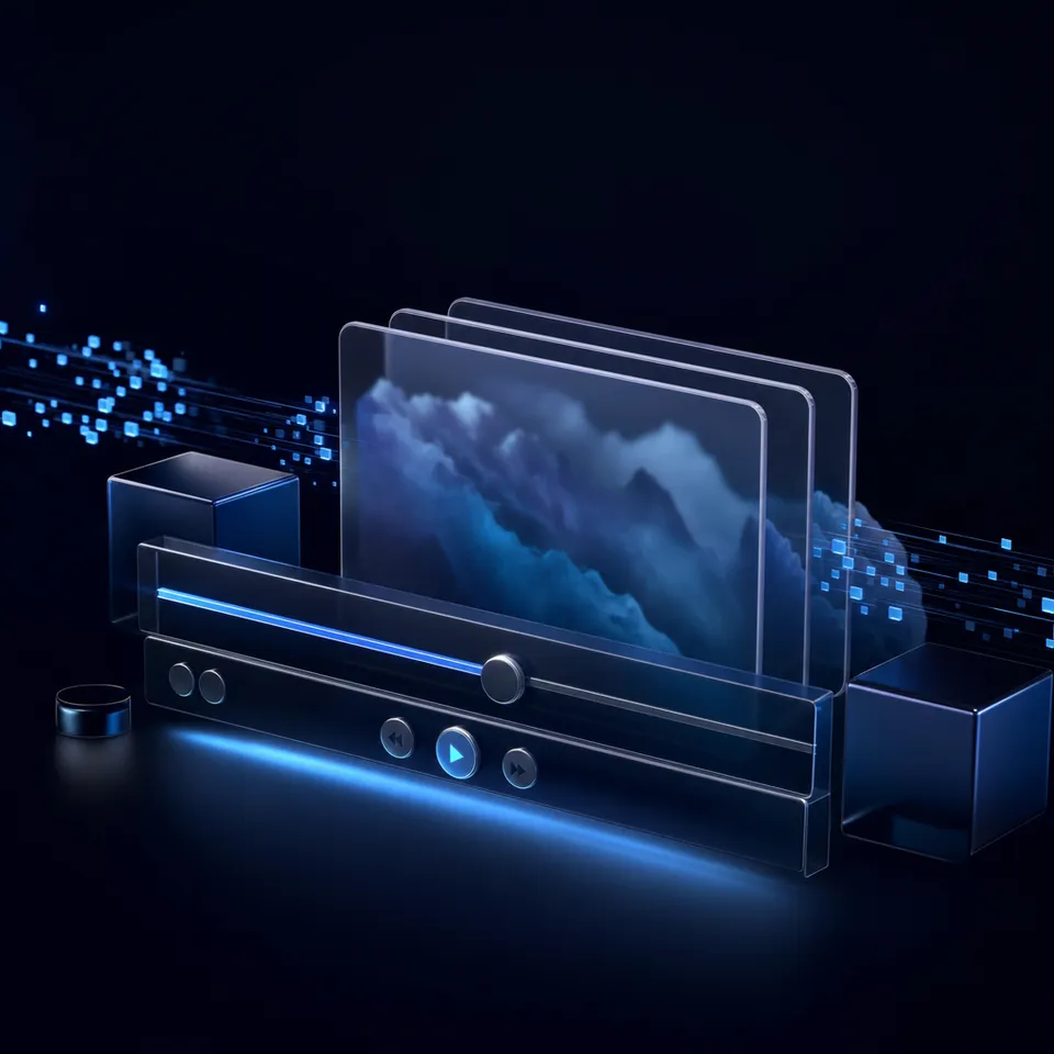 Video playback interface showing multimedia content analysis