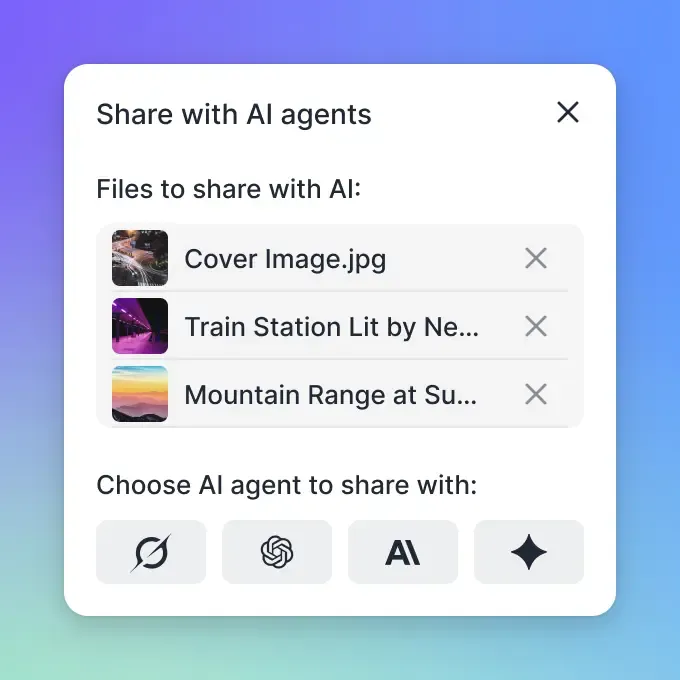 Multi-agent sharing workflow