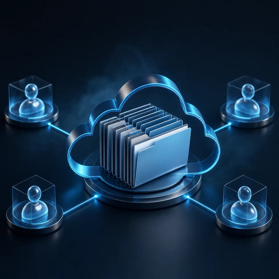 AI agent workspace showing shared files and collaboration tools