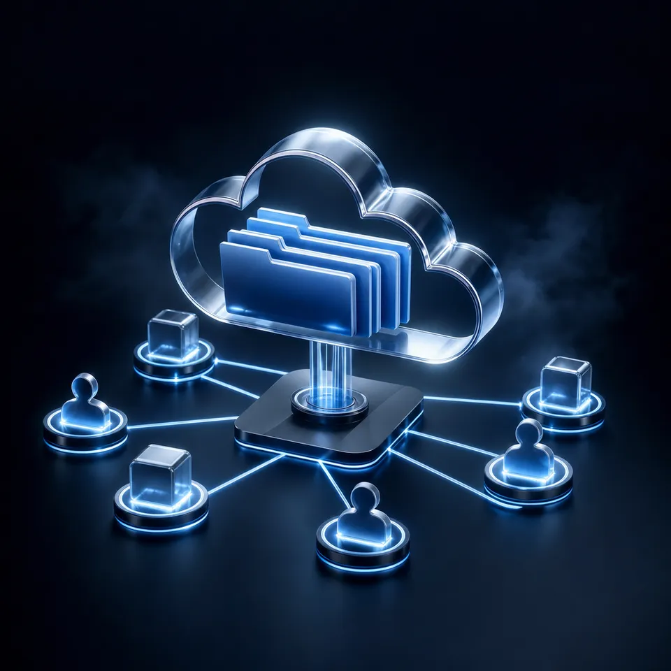 Intelligent workspace dashboard comparing indexed document search with direct storage connectors.