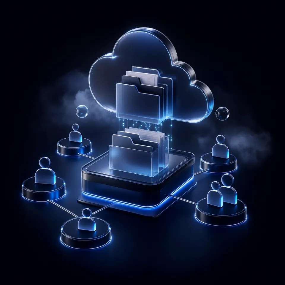 AI assistant workspace showing shared files and collaboration tools