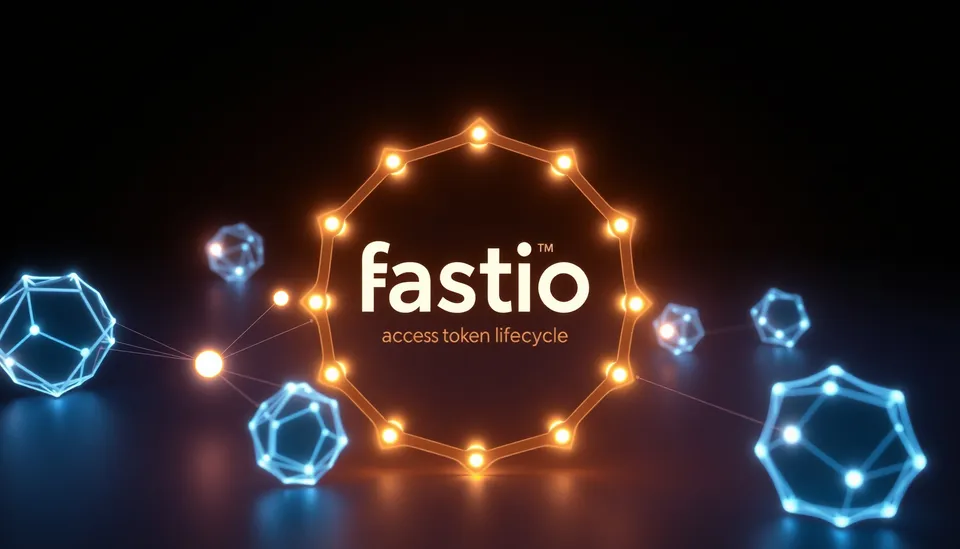 Abstract representation of AI agents sharing secure API access tokens in a Fastio workspace