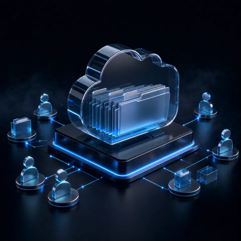 AI platform interface showing collaborative tools and workflow management