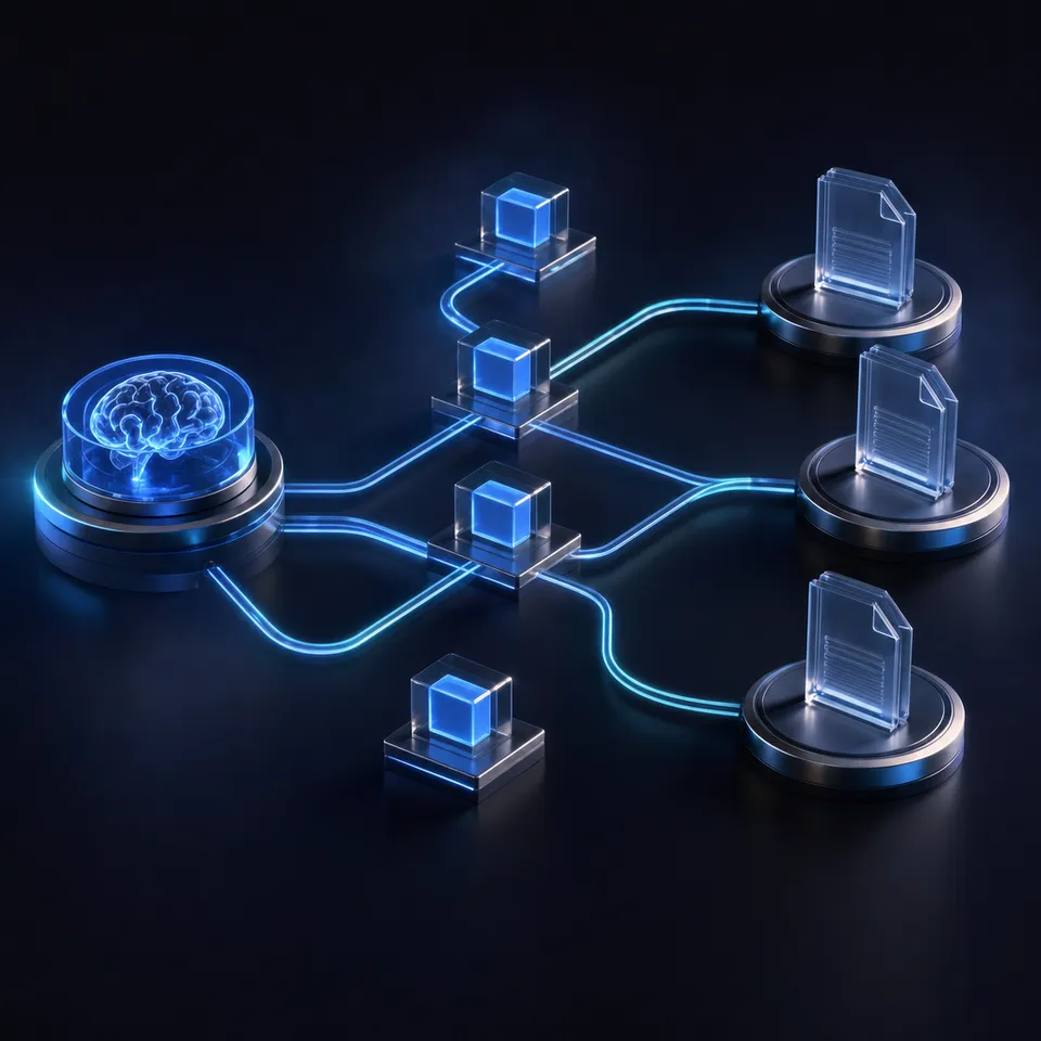 Multi-agent frameworks coordinate execution, while shared workspaces persist project artifacts.