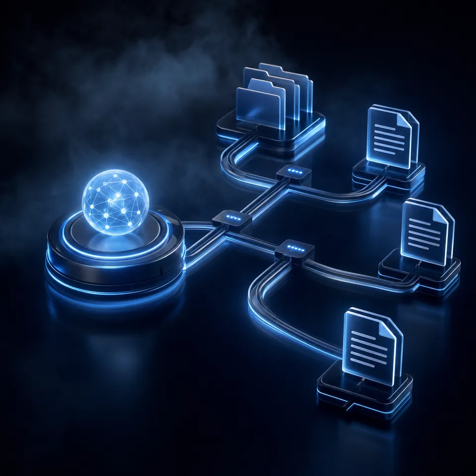 AI agent workspace interface showing file sharing and collaboration tools