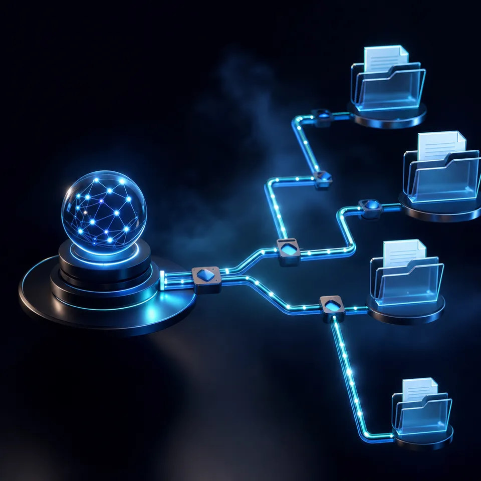 AI agent workspace with connected devices and cloud storage