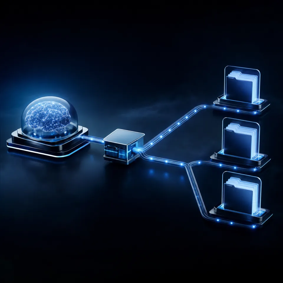 AI agent workspace connected to cloud services and hardware devices
