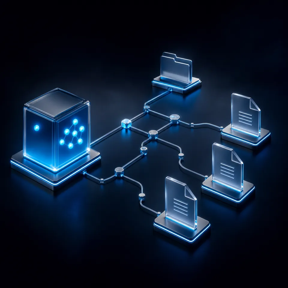 AI agent managing project files in a shared cloud workspace