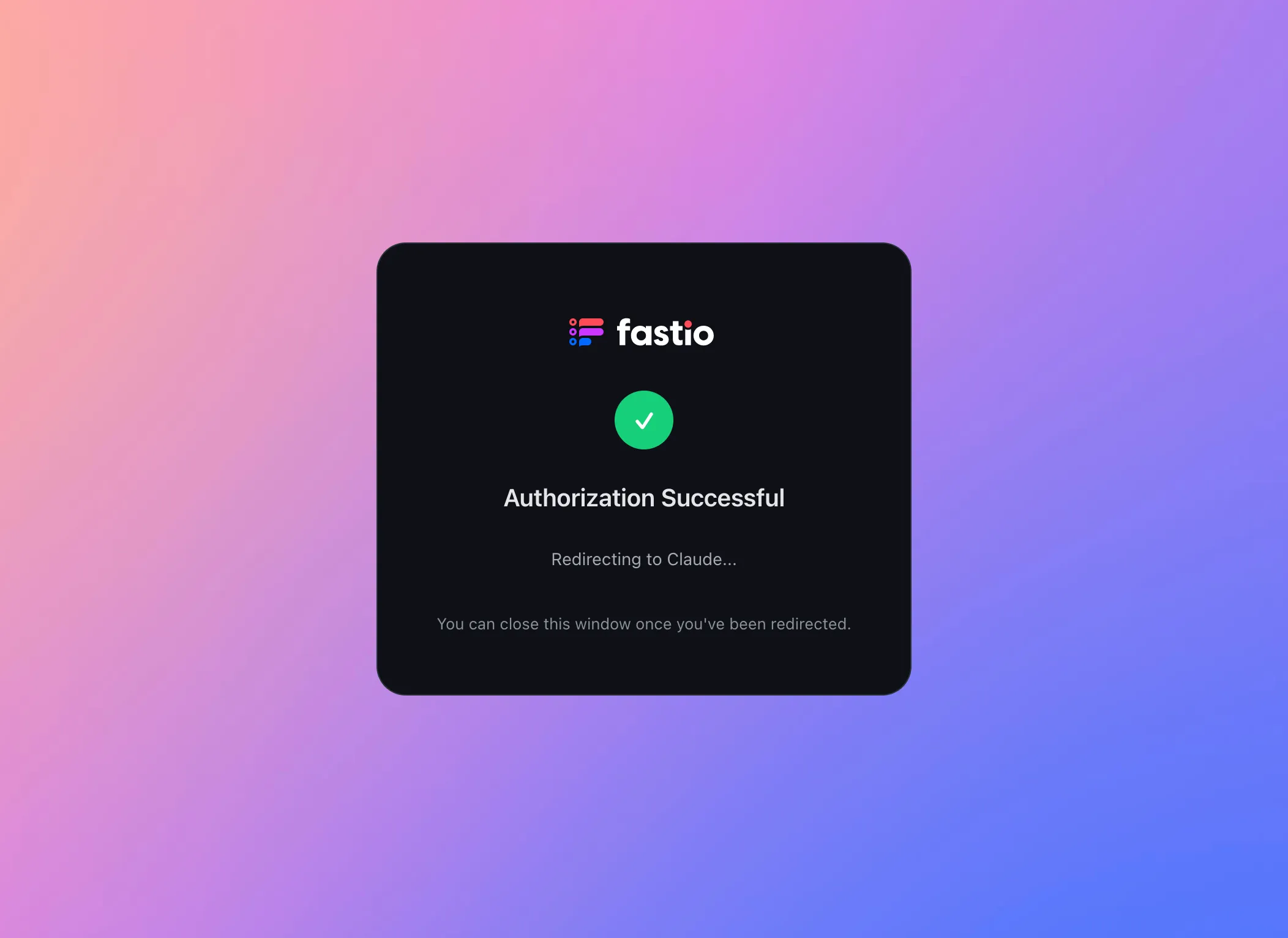 Fast.io authorization code page with Copy Code button