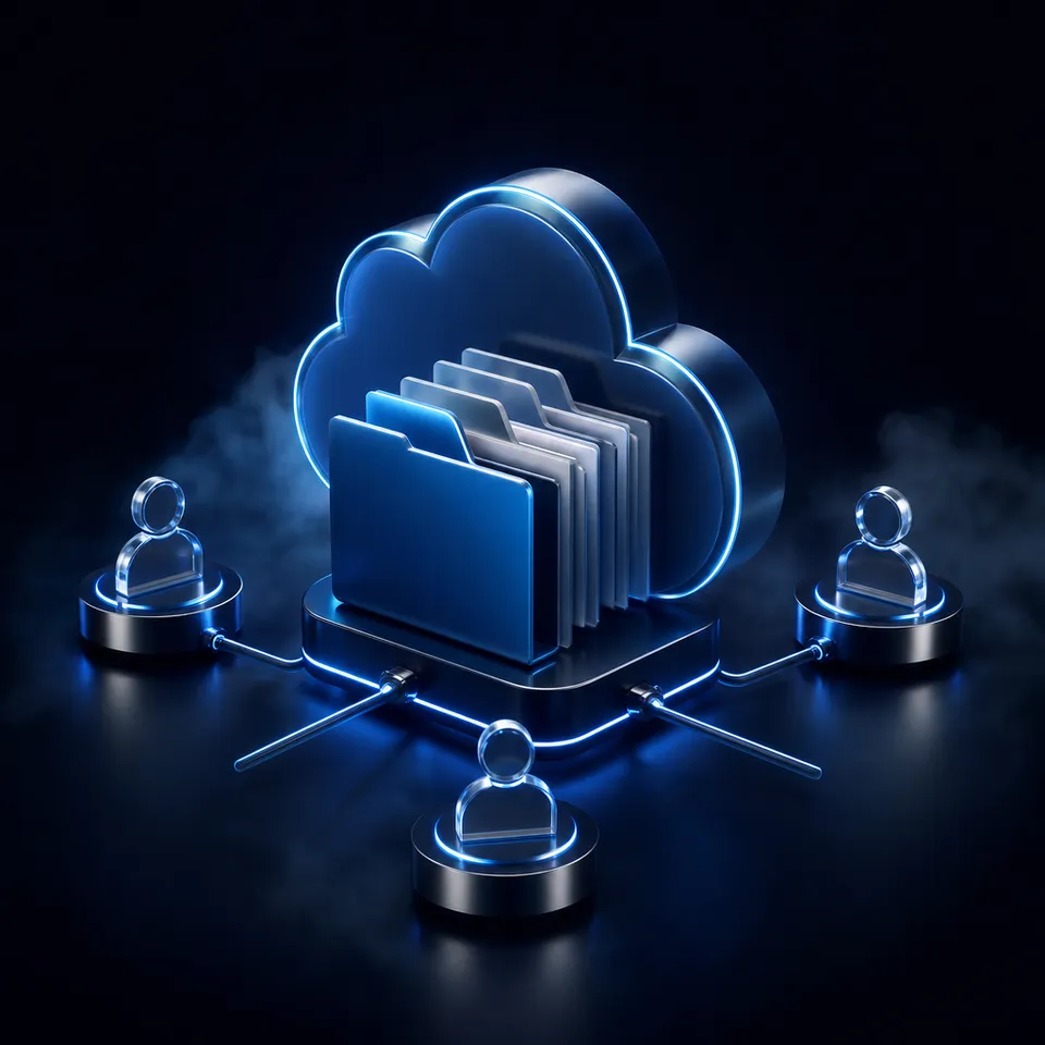 AI agent workspace showing shared files and collaboration tools for content teams