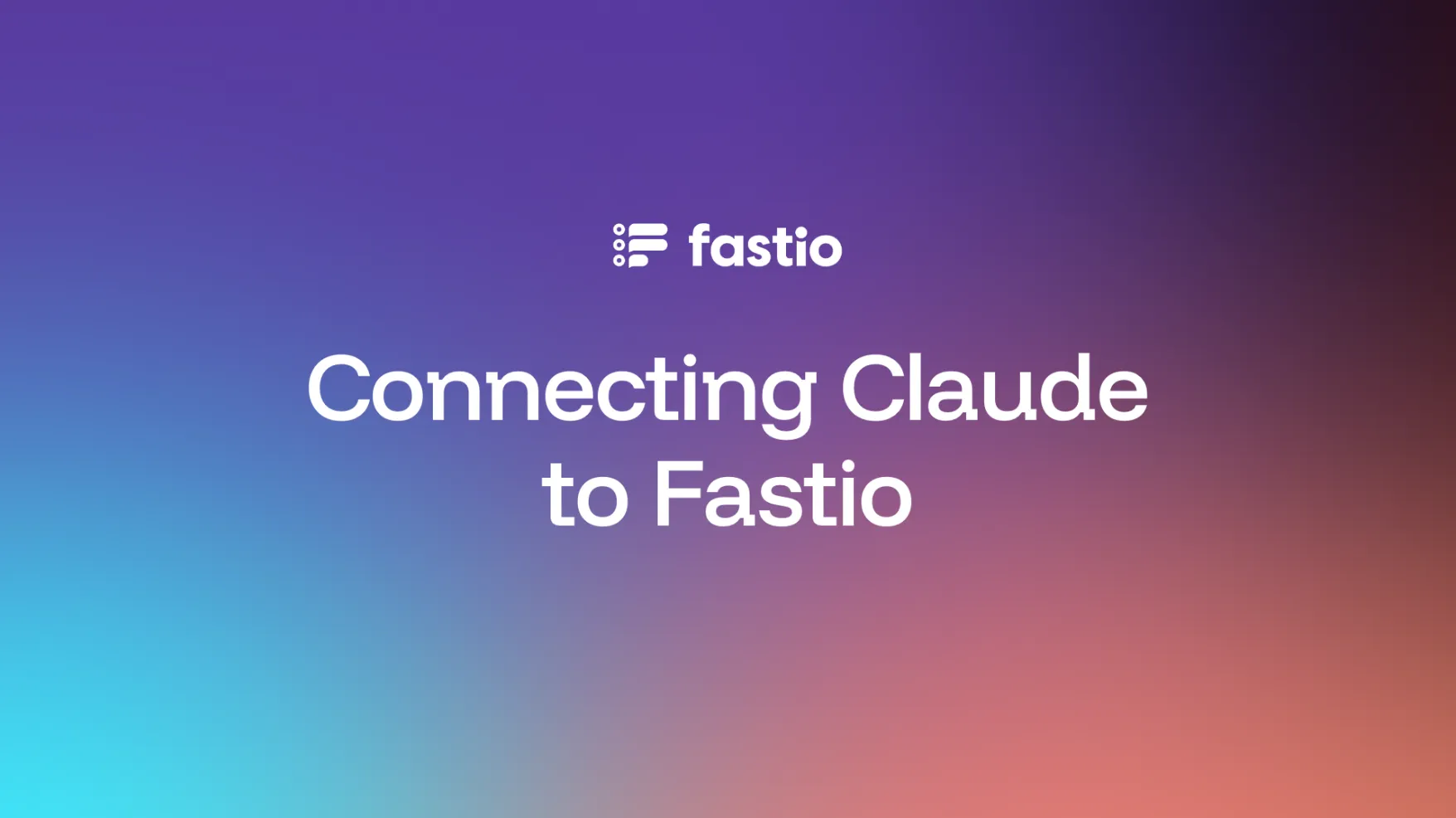 Video thumbnail: Connect Fastio to Claude Desktop