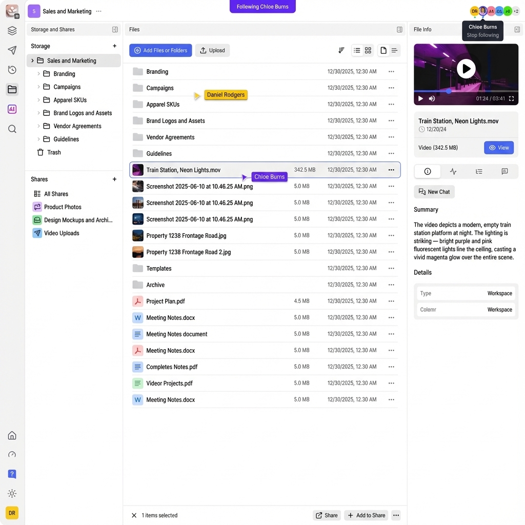 Fast.io Workspace Interface